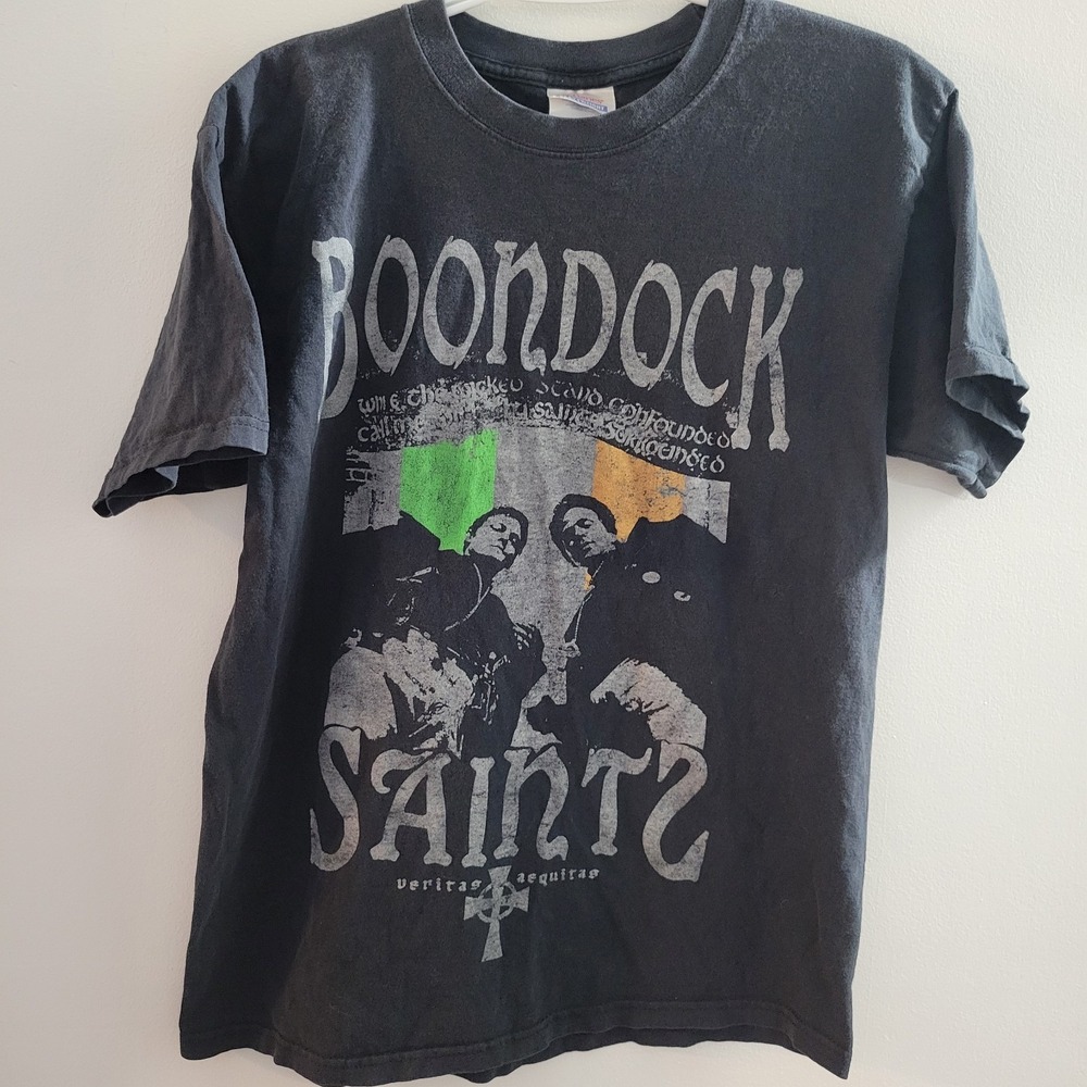 Y2K Boondock Saints Promo Movie T-Shirt Size Medium Black Hanes